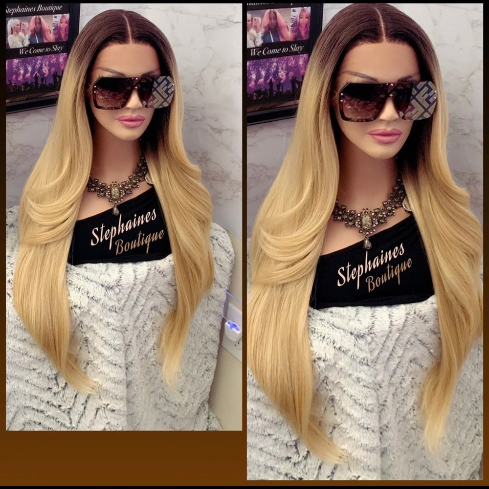 Human Hair blended lace front wig - Picture 11 of 12